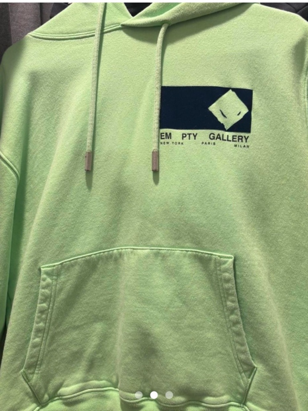 Off-White Neon Lime Logo Hoodie - Men's Pullover